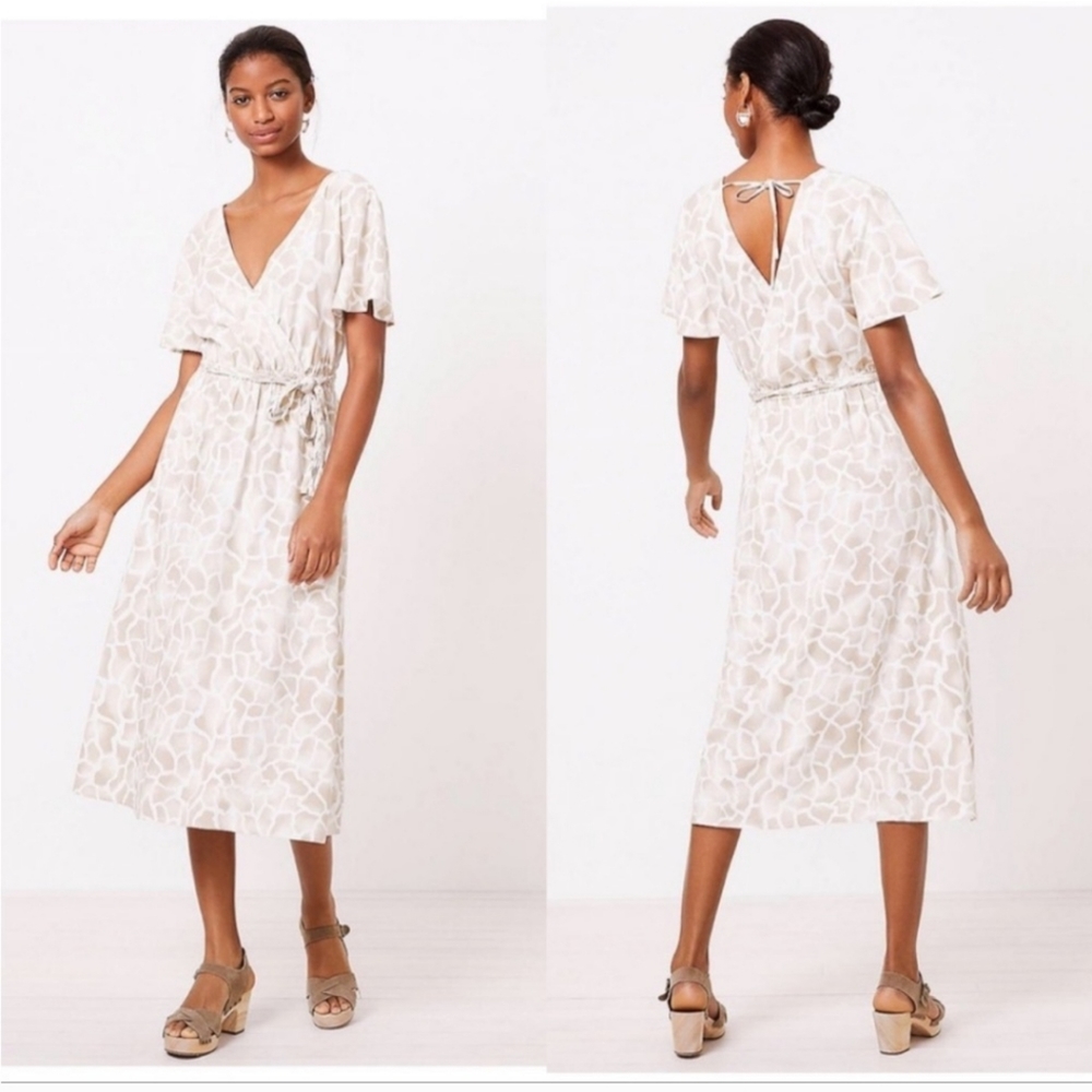 Loft | Animal Print Wrap Style Dress 567